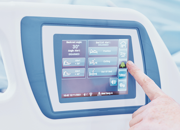 A monitor of the Hillrom900 bed.