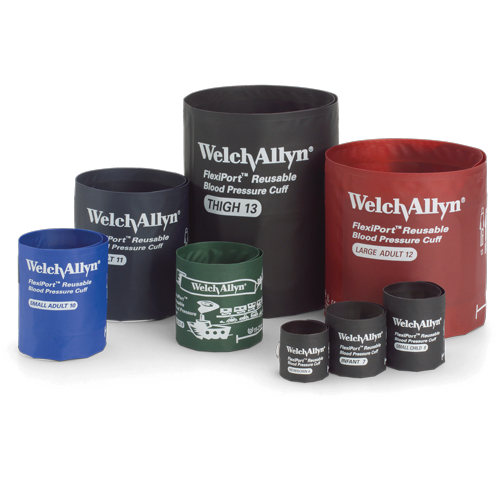 A product image of the flexiport reusable blood pressure cuffs.