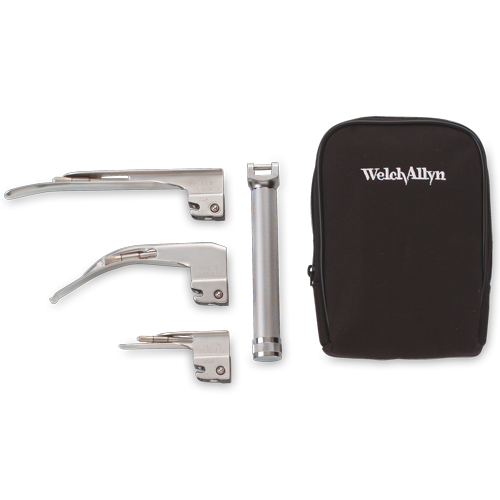 A product image of the fiber optic laryngoscope system.