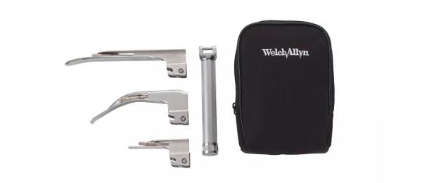 A product image of the Welch Allyn Fiber Optic Laryngoscope Systems.
