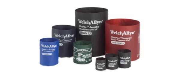 A product image of the flexiport reusable blood pressure cuffs.